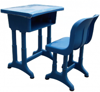 全塑料升降式双腿课桌椅